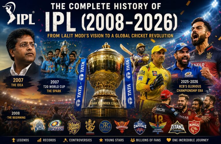 🏏 IPL की पूरी कहानी: कैसे एक आइडिया ने क्रिकेट की दुनिया बदल दी (2007–2026)